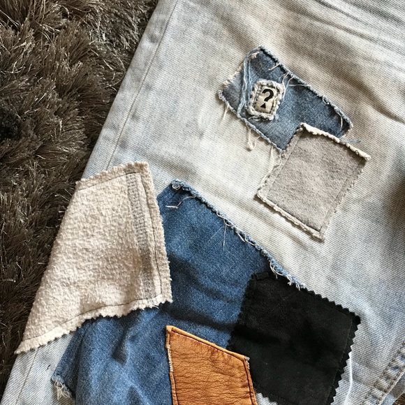 Topshop Moto Hayden Custom Patch Jeans - Picture 4 of 7